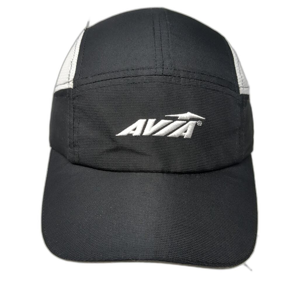 Avia Strapback 5 Panel Hat Black One Size Embroidered Adjustable Outdoor